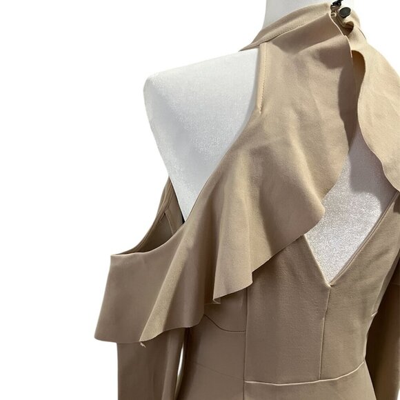 Free People Womens Cocktail Dress Sweet Talk Off The Shoulder Mini Taupe Size S - Picture 7 of 14